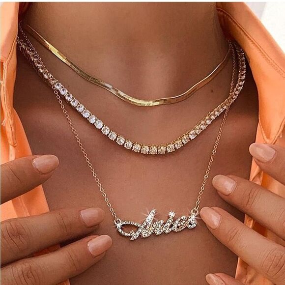 💕5/$18 Layered Gold Constellation Sign "Aries" - Picture 1 of 5